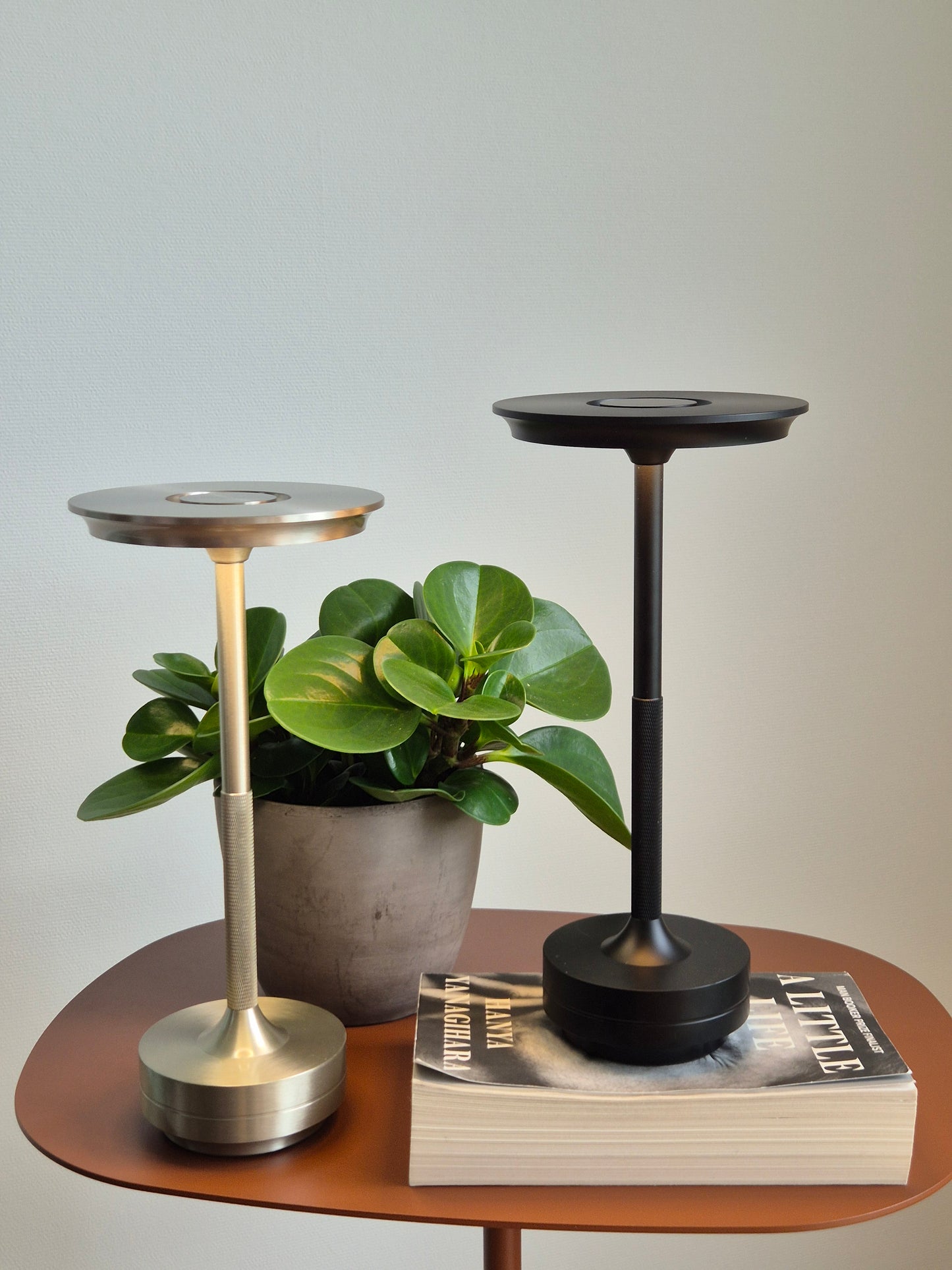 vintage Kabellose Lampe, Varianten silber und schwarz